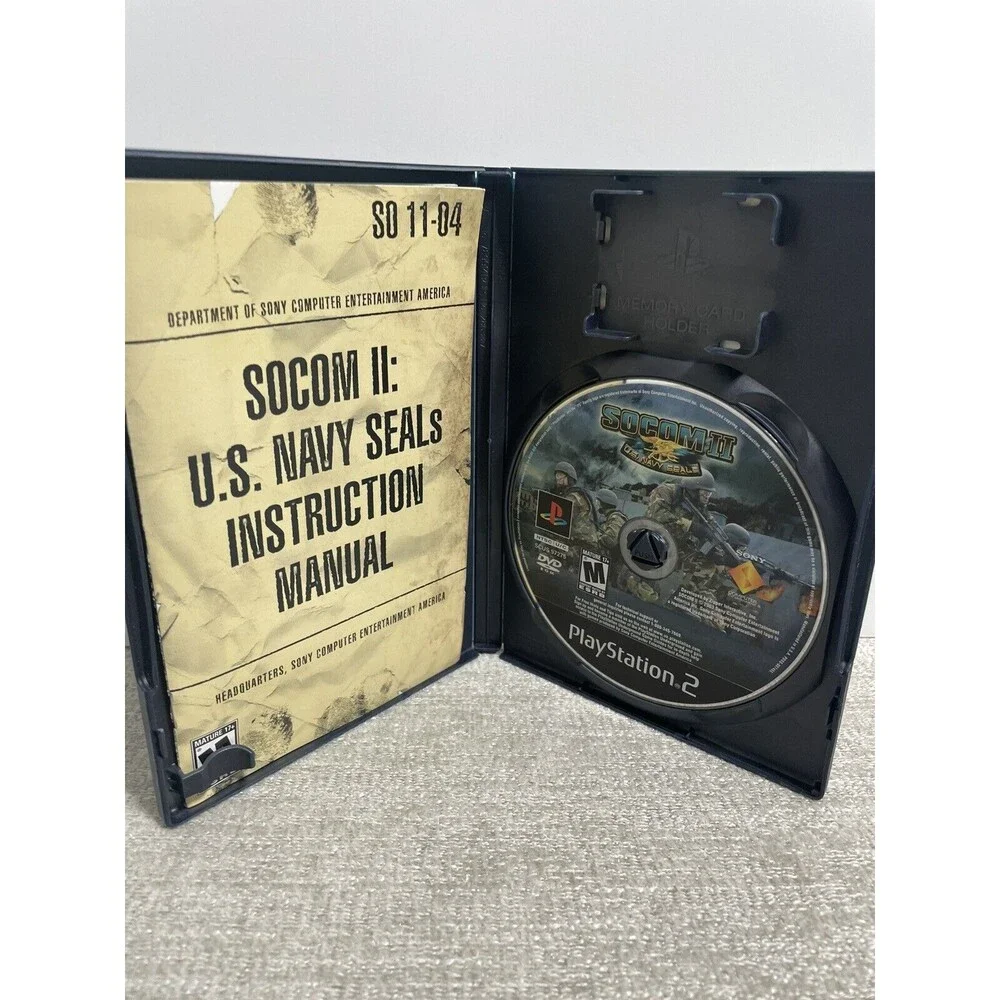 SOCOM II: U.S. Navy SEALs (Sony PlayStation 2, 2003) CIB Tested